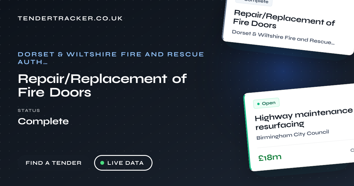 Repair/Replacement of Fire Doors – Dorset & Wiltshire Fire a ...