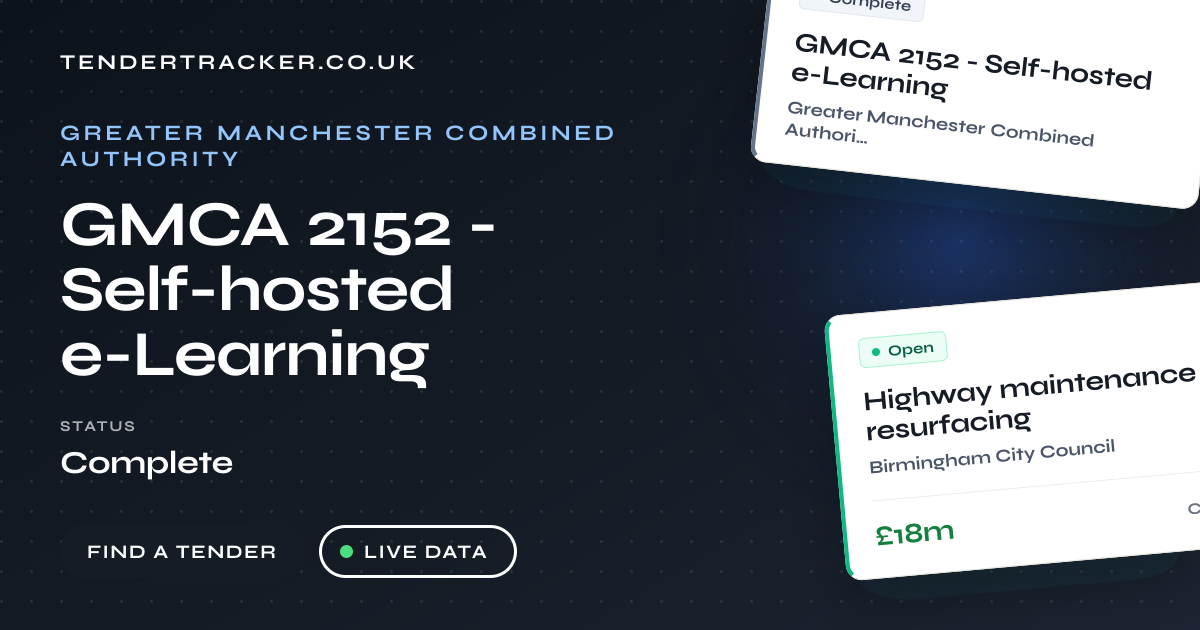 GMCA 2152 - Self-hosted e-Learning – Greater Manchester Comb ...