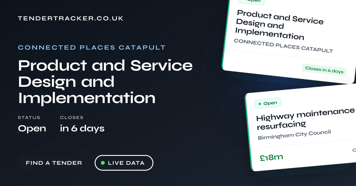 Product and Service Design and Implementation | TenderTracker UK