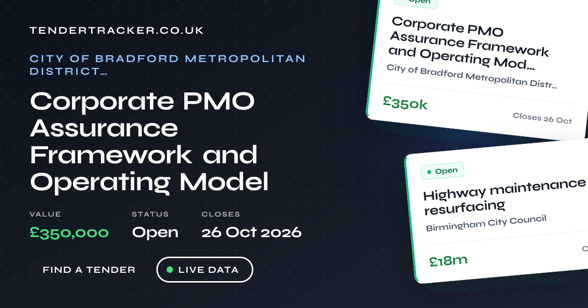 Corporate PMO Assurance Framework and Operating Model | TenderTracker UK
