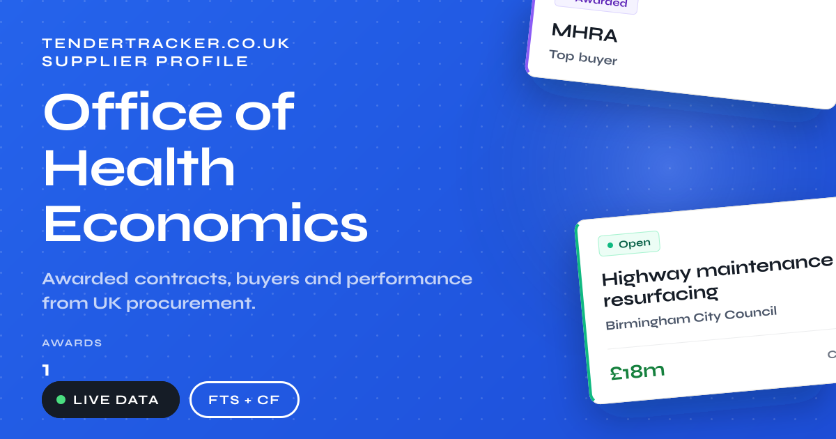 Office of Health…: 1 Contract Won | TenderTracker UK