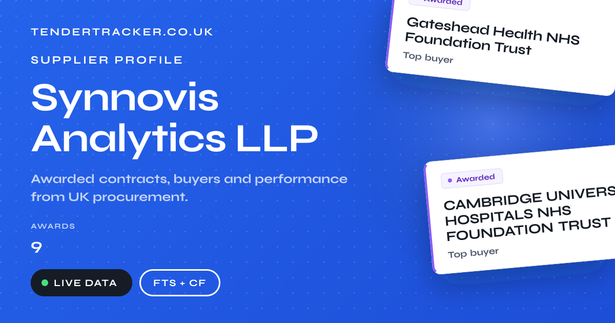 Synnovis Analytics LLP: 9 Contracts Won | TenderTracker UK